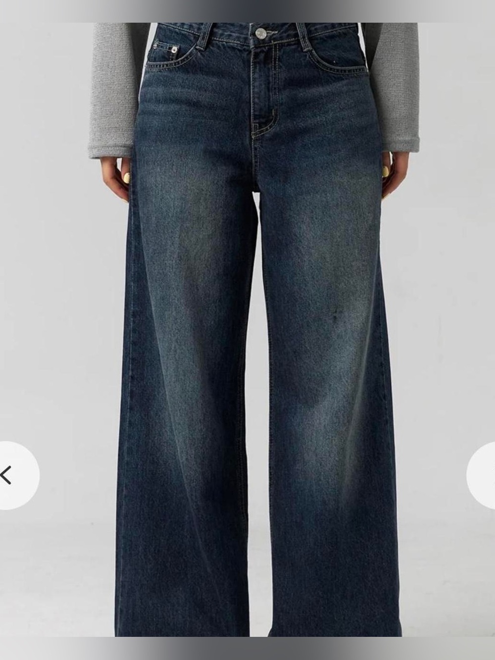 Ragged Jeans High Rise in Dark Wash Denim